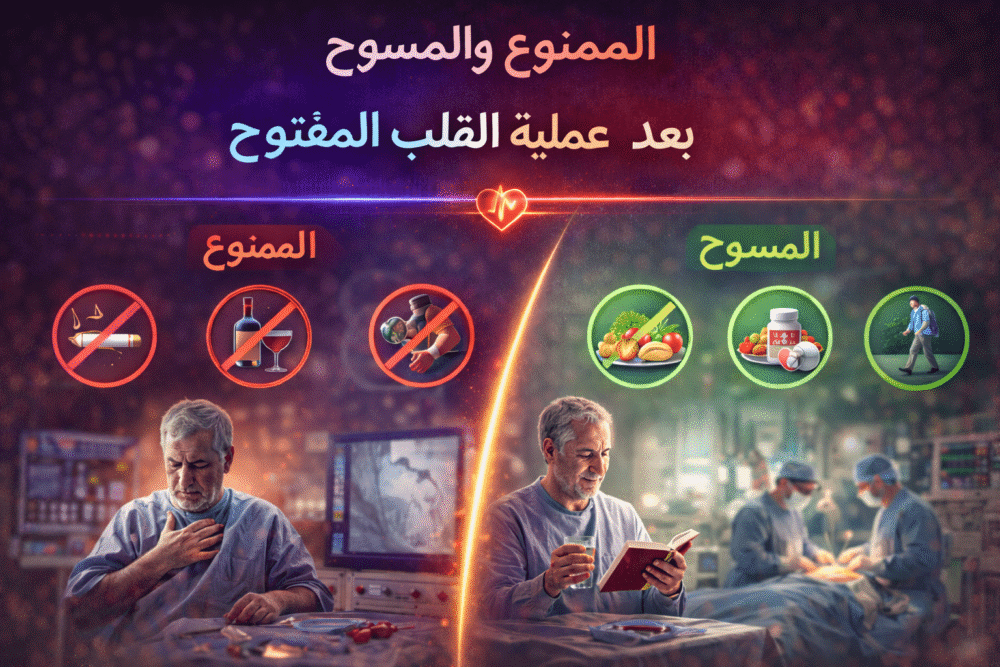 الممنوع والمسموح بعد عملية القلب المفتوح