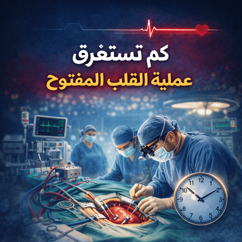 مدة عملية القلب المفتوح