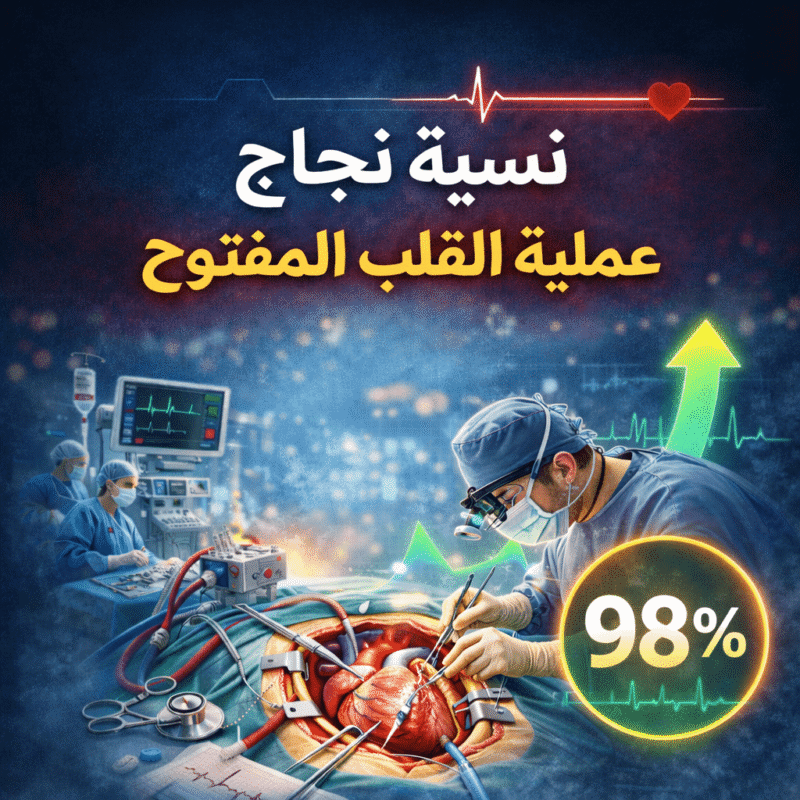 نسبة نجاح عملية القلب المفتوح