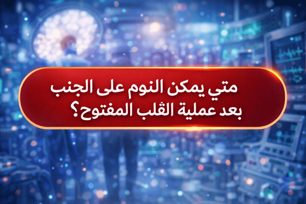 متى يمكن النوم على الجنب بعد عملية القلب المفتوح